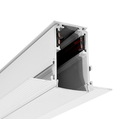 ALFA 48V Vestavná lišta pro magnetický systém, materiál hliník, povrch bílá, 48V, rozměry 70x52mm, l=1500mm, vč. dvou koncovek.