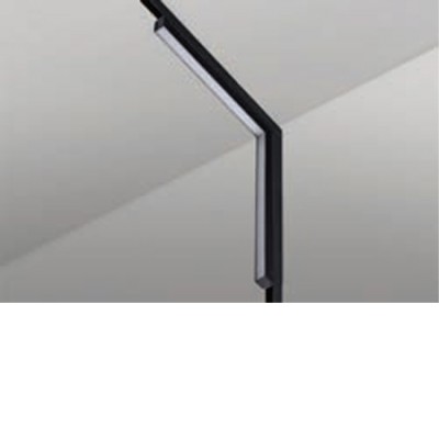 SAGA-ALFA Rohové vertikální svítidlo do magnetického systému, těleso kov, povrch černá, dif plast opál, LED 25W, smart TUYA Bluetooth stmív, CCT nastav. teplota teplá 3000K-denní 6000K, vyzař. úhel 120°, 48V, IP20, rozměry 310x310x43mm.