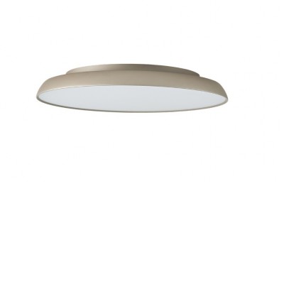 CLARA Stropní svítidlo, těleso hliník, béžová, difuzor plast opál, LED 80W, 6400lm, přepínatelná CCT teplota teplá 3000K, neutrální 4000K, denní 6000K, stmív TRIAC, Ra80, 230V, IP20, rozměry d=800mm, h=80mm