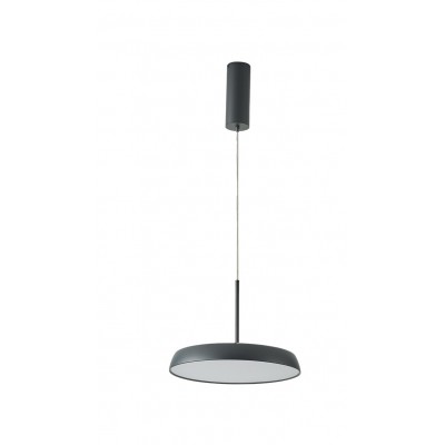 CLARA Závěsné svítidlo, základna hliník, povrch černá/bílá/béžová, difuzor sklo opál, LED 12W, 960lm, teplá 3000K, 230V, IP20, rozměry d=150mm, vč. závěs kabelu l=2000mm, lze zkrátit