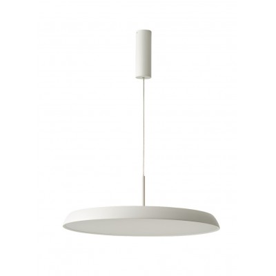 CLARA Závěsné svítidlo, hliník, bílá, LED 50W, 4000lm, přepínatelná CCT teplota teplá 3000K, neutrální 4000K, denní 6000K, stmív TRIAC, Ra80, 230V, IP20, rozměry d=600mm, záv kabel l=3000mm, lze zkrátit