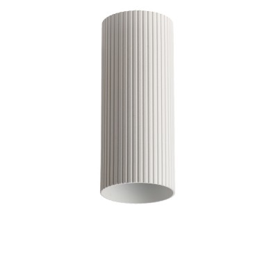 LUCAS TUBE RIBBED Krycí váleček, materiál kov, povrch bílá, drážkovaný d=55mm, l=300mm