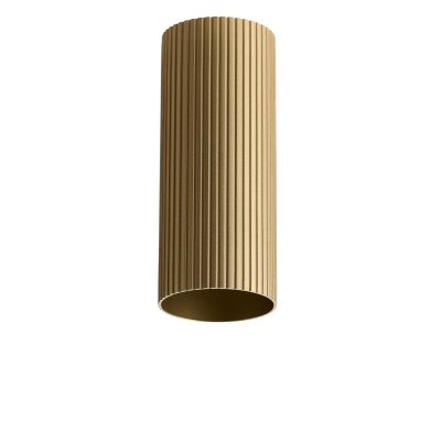 LUCAS TUBE RIBBED Krycí váleček, materiál kov, povrch mosaz zlatá, drážkovaný d=55mm, l=300mm