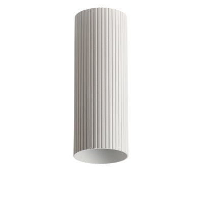 LUCAS TUBE RIBBED Krycí váleček, materiál kov, povrch bílá, drážkovaný d=55mm, l=400mm