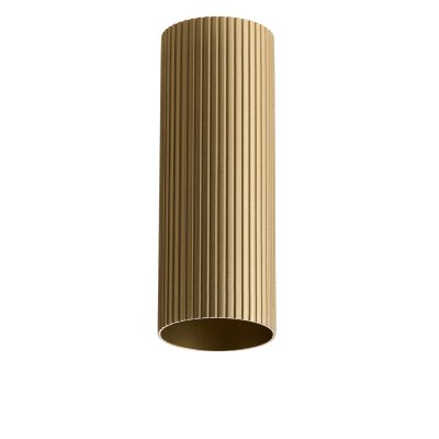 LUCAS TUBE RIBBED Krycí váleček, materiál kov, povrch mosaz zlatá, drážkovaný d=55mm, l=400mm