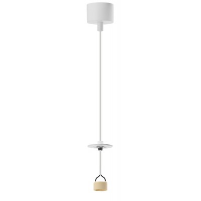 LUCAS BASE 1R PENDANT GU10 Závěs svítidla, základna kov, bílá, pro žárovku 1x10W, GU10ES50, 230V, IP20, d=57mm, h=1600mm, krycí váleček SAMOSTATNĚ