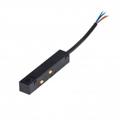 ALFA 48V Napájecí konektor pro magnetický systém, těleso plast, povrch černá, dvouokruhový, 2x48V, rozměry 145x16x17mm.