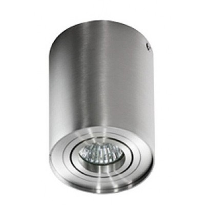 BROSS1 Stropní, přisazené, bodové svítidlo, těleso hliník, povrch hliník, výklopný světelný zdroj +-25°, pro žárovku 1x50W, GU10 ES50, 230V, IP20,rozměry: d=96mm,h=120mm,