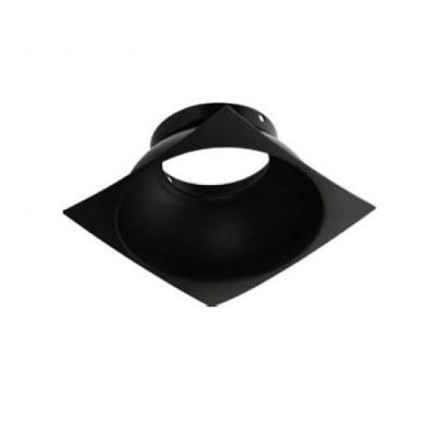 HUGO R Rámeček čtvercový pro svítidlo, materiál hliník, barva černá, d=90mm, h=40mm, základna SAMOSTATNĚ