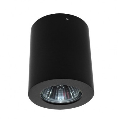 BORIS Stropní, přisazené, bodové svítidlo, těleso hliník, povrch. úprava černá, pro žárovku 1x50W, GU10, 230V, IP20,rozměry: d=75mm, l=90mm,
