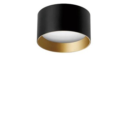 CD ASTONE LED 15W Stropní svítidlo, těleso hlíník, povrch černá, komínek zlatá mat, LED 15W, 1150lm, teplá 3000K, Ra80, 230V, IP20, d=140mm, h=70mm