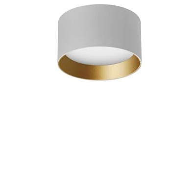 CD ASTONE LED 12W Stropní svítidlo, těleso hlíník, povrch bílá, komínek zlatá mat, LED 12W, 870lm, teplá 3000K, Ra80, 230V, IP20, d=120mm, h=64mm