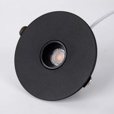 DL05-MH LED Podhledové bodové svítidlo, těleso hliník, povrch černá, komínek černá, LED 3W, 300lm, teplá 3000K, vyzařovací úhel 3°, Ra80, stmív TRIAC, IP20, d=65mm, h=38mm
