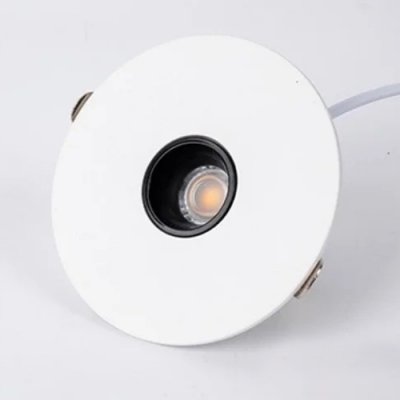 DL05-MH LED Podhledové bodové svítidlo, těleso hliník, povrch bílá, komínek černá, LED 12W, 1200lm, teplá 3000K, vyzařovací úhel 15°, Ra80, stmív TRIAC, IP20, d=85mm, h=38mm