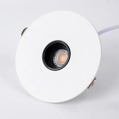 PINY LED 5W Podhledové bodové svítidlo, těleso hliník, povrch bílá, komínek černá, LED 5W, 500lm, teplá 3000K, vyzařovací úhel 15°, Ra80, 230V, IP20, d=93mm, h=38mm