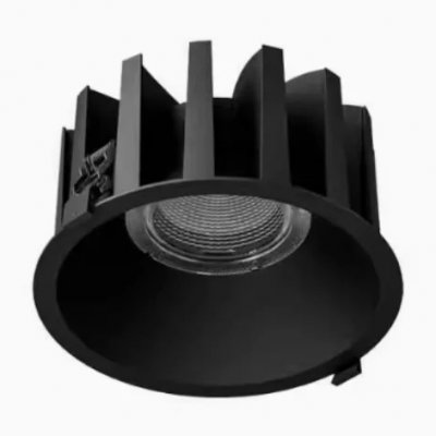JASON LED LED 12W, IP44 Podhledové svítidlo, těleso hliník, povrch černá, LED 12W, 1200lm, neutrální 4000K, Ra80, 230V, IP44, d=75mm, h=65mm