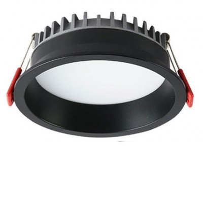 DL-XA LED 7W Podhledové svítidlo, těleso hliník, povrch černá, difuzor opál, LED 7W, 700lm, teplá 3000K, Ra80, stmívatelné TRIAC, 230V, IP20, d=85mm, h=49mm