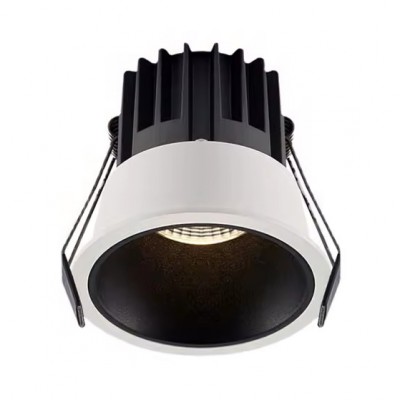 SP-XN LED 7W Podhledové bodové svítidlo, těleso hliník, rámeček bílá, komínek černá, LED 7W, 700lm, neutrální 4000K, Ra80, stmív TRIAC, IP20, d=75mm, h=64mm