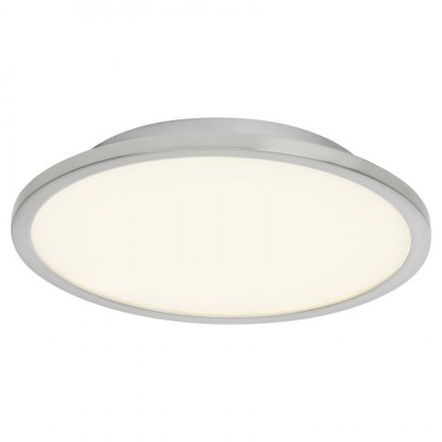 CERES Stropní přisazené svítidlo, těleso hliník, povrch nikl mat, difuzor plast opál, LED 1x10W, teplá 3000K, 1000lm, stmívatelné vyp/zap vypínačem, 230V, tř.2, IP20, d=250mm, h=40mm