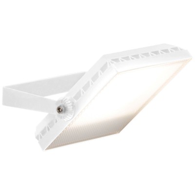 DRYDEN LED 20W IP65 VÝPRODEJ Venkovní svítidlo, reflektor plochý, těleso hliník, povrch bílá, difuzor plast opál, nastavitelný směr svícení, LED 20W, 1600lm, neutrální 4000K, 230V, IP65, tř.1, rozměry 157x137