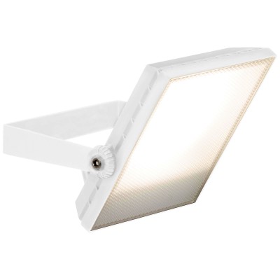 DRYDEN LED 30W IP65 VÝPRODEJ Venkovní svítidlo, reflektor plochý, těleso hliník, povrch bílá, difuzor plast opál, nastavitelný směr svícení, LED 30W, 2400lm, neutrální 4000K, 230V, IP65, tř.1, rozměry 216x170