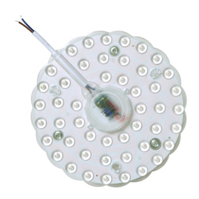 MOD A, 16W LED modul pro náhradu žárovek ve svítidlech, základna plast, bílá, LED 16W, 1440lm, teplá 2700K, Ra80, 230V, IP20, symbol "F", rozměry d=155mm, h=23mm, montáž