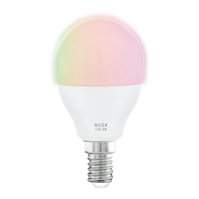 LM_LED_E14 CONNECT-Z Světelný zdroj, žárovka, plast opál, LED 5W, 470lm,  E14, dálk ovl, (samostatně), nebo smart telefon ZigBee, lze stmívat, nast teplota CCT teplá 2700K - denní 6500K, Ra80, RGBW, 230V, d=45mm,