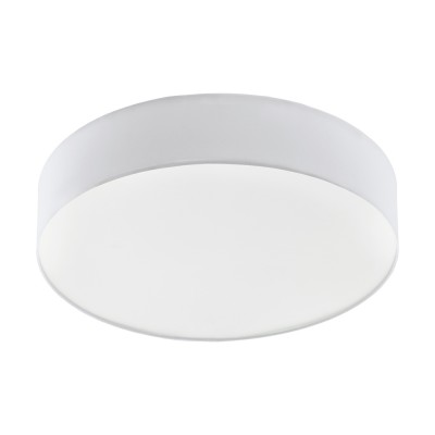 ROMAO 1 VÝPRODEJ Stropní svítidlo, základna kov, bílá, stínítko textil bílá, LED 40W, 4000lm, dálkovým ovl (včetně) stmívatelné, CCT nast teplota teplá 3000K - denní 6000K, 230V, IP20, rozměry d=570mm, h=1