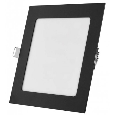 PLAM BI SQ 12,5W TRIAC CCT Stropní podhledové svítidlo, základna hliník, povrch černá, difuzor plast opál, LED 12,5W, 1000lm, přepín. CCT teplota teplá 3000K-neutrální 4000K, stmív. TRIAC, IP20, rozměry 170x170x21mm.