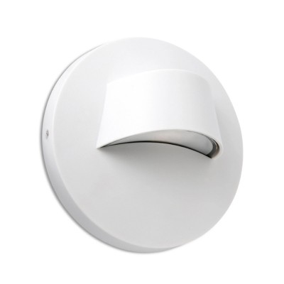 FILIUS WL 3W, IP44 Nástěnné, venkovní svítidlo, těleso plast bílá mat, difuzor plast opál, LED 3W, 100lm, teplá 3000K, Ra80, 230V, IP44, tř.2, rozměry d=120mm, svítí dolů