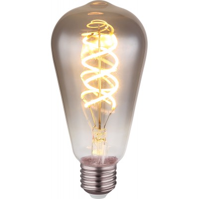 DUBAN Světelný zdroj, retro žárovka, sklo kouřové, LED 6,5W, E27, 220lm, teplá 2000K, stmívatelná, Ra80, 230V, životnost 15.000 hod, IP20, d=64mm, l=141mm.
