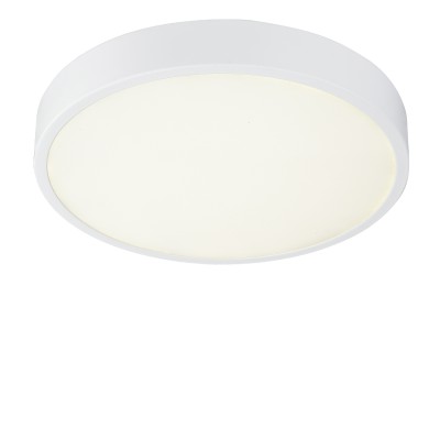 ARCHIMEDES LED 28W IP44 do koupelny VÝPRODEJ Přisazené stropní svítidlo, těleso hliník, povrch bílá mat, difuzor plast opál, LED 28W, 3300lm/2520lm, neutrální 4000K, stmívatelné TRIAC, 230V, do koupelny IP44, tř.2, rozměry h=26mm, d=