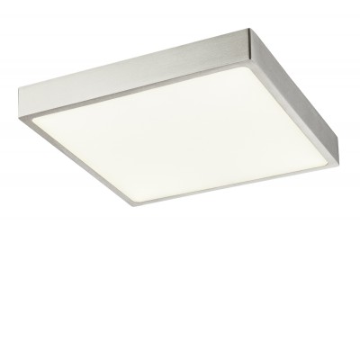 VITOS LED 22W IP20 čtvercové VÝPRODEJ Stropní přisazené svítidlo, těleso hliník, povrch nikl mat, difuzor plast opál, LED 1x22W, 2475lm/1980lm, neutrální 4000K, stmív TRIAC, 230V, IP20, tř.2, rozměry 170x170x26mm