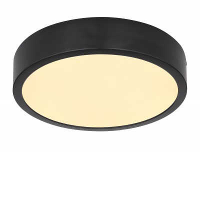 LUCENA VÝPRODEJ Stropní přisazené svítidlo, základna hliník, povrch černá, difuzor plast opál, LED 15W, 1350lm, neutrální 4000K, Ra80, stmívatelné TRIAC stmívači, 230V, IP20, tř.2, rozměry d=145mm, h=22mm