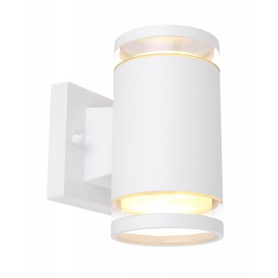 ALCALA 2xGX53 Nástěnné venkovní svítidlo, těleso hliník, povrch bílá mat, detail sklo čiré, pro LED 2xGX53, 230V, do koupelny IP44, tř.1, rozměry 100x165x130mm