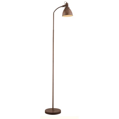 GIORGIO E14 1X40W STOJACÍ VÝPRODEJ Stojací lampa, flexibilní rameno, husí krk, těleso kov, povrch rezavá, kryt kov vnější rezavá, vnitřní bílá, imitace opotřebení, pro žár 1x40W, E14, 230V, IP20, tř.2, 460x1670mm, 
