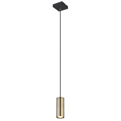 ROBBY Závěsné svítidlo, těleso kov, povrch černá mat a mosaz, pro žárovku 1x35W, GU10, 230V, IP20, tř.1, rozměry d=60mm, vč závěs kabelů l=1200mm, lze zkrátit.