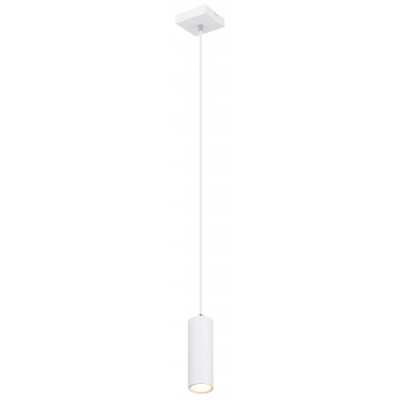 ROBBY Závěsné svítidlo, těleso kov, povrch bílá mat s chromovými prvky, pro žárovku 1x35W, GU10, 230V, IP20, tř.1, rozměry d=60mm, vč závěs kabelů l=1200mm, lze zkrátit.