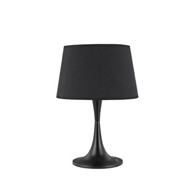LONDON Stolní dekorativní lampa, základna kov, povrch mosaz/bílá/černá, stínítko PVC potaženo textilní látkou bílá/černá, pro žárovku 1x60W, E27, 230V, IP20, tř.2, rozměry dle typu