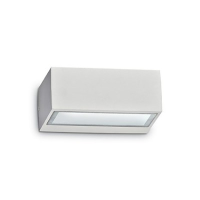 TWIN Nástěnné venkovní svítidlo nástěnné, těleso hliník, povrch bílá, difuzor sklo pyrex opál mat, pro žár. 1x35W, G9, 230V, IP44, tř.1, rozměry š=165mm, v=65mm,h=115mm, sv. nahoru/dolů
