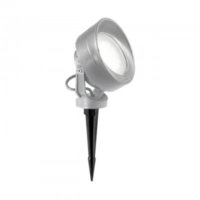 TOMMY Venkovní svítidlo do záhonu, nastavitelný směr svícení, těleso plast, povrch šedá, difuzor plast opál, pro LED 1x10W, GX53, 230V, IP66, tř.2, rozměry d=150mm, s bodcem do záhonu h=340mm
