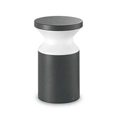 TORRE Sloupkové venkovní svítidlo, těleso hliník, povrch práškový lak šedá mat, difuzor plast opál, pro žárovku 1x15W, E27, 230V, IP44, tř.1. rozměry d=140mm h=220mm