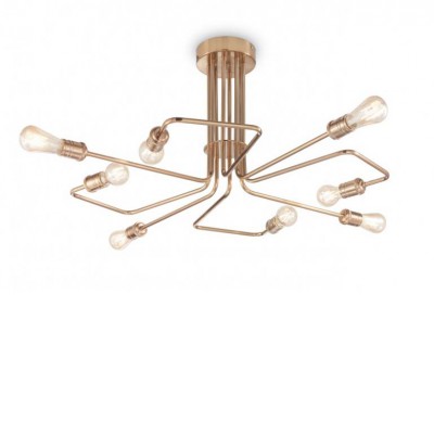 TRIUMPH Stropní přisazené svítidlo, těleso kov, povrch antická mosaz, pro žárovku 8x60W, E27, 230V, IP20, tř.1, rozměry d=920mm, h=415mm.