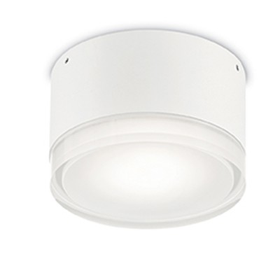 URANO Stropní přisazené svítidlo, těleso hliník, povrch práškový lak bílá mat, difuzor plast mat, pro LED, 1x15W, GX53, 230V, do koupelny IP44, tř.1. rozměry d=120mm h=75mm