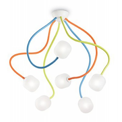 OCTOPUS PL6 Stropní přisazené svítidlo, těleso kov, nastavitelný směr svícení, povrch barevná, pro žárovku 6x28W, G9, 230V, IP20, tř.1, rozměry 500x500x340mm.