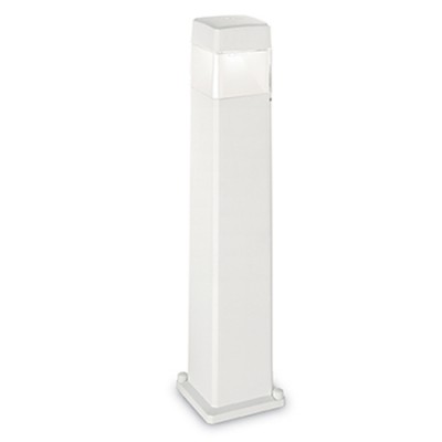 ELISA Sloupkové venkovní svítidlo, těleso plast, povch práškový lak bílá mat, difuzor sklo mat, pro LED 1x15W, GX53, 230V, IP44, tř.1. rozměry 175x175x800mm
