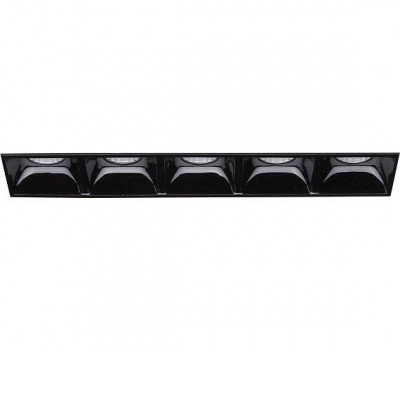 LIKA Stropní podhledové bodové buňkové bezrámečkové svítidlo, těleso hliník, povrch černá, LED 12,5W, 1100lm/teplá 3000K, 1250lm/neutrální 4000K, UGR<19, Ra80, 230V, IP20, tř.2, rozměry 1410x540x710mm.
