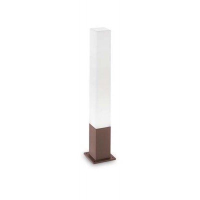EDO PT1 Sloupkové venkovní svítidlo, těleso hliník, povrch hnědá kávová, difuzor polykarbonát opál, pro LED 1x13W, GX53, 230V, IP44, tř.1, rozměry 150x150x790mm