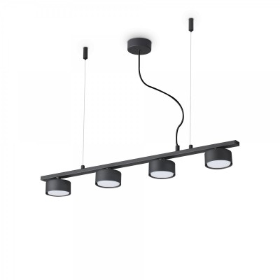 MINOR Závěsné svítidlo, základna kov, povrch černá, pro LED 4x15W, GX53, 230V, IP20, tř.2, rozměry 755x40x85mm, závěsný kabel l=2190mm lze zkrátit.