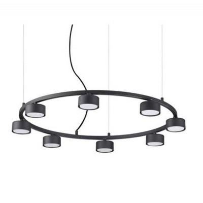 MINOR Závěsné svítidlo, základna kov, povrch černá, pro LED 8x15W, GX53, 230V, IP20, tř.2, rozměry d=765mm, závěsný kabel l=2190mm lze zkrátit.